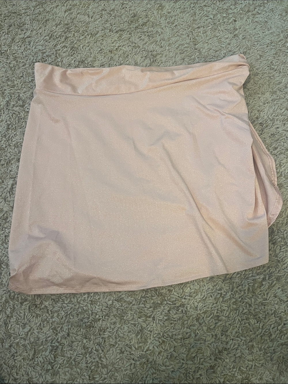 Shade & Shore Pale Blush Shimmery Mini Skirt